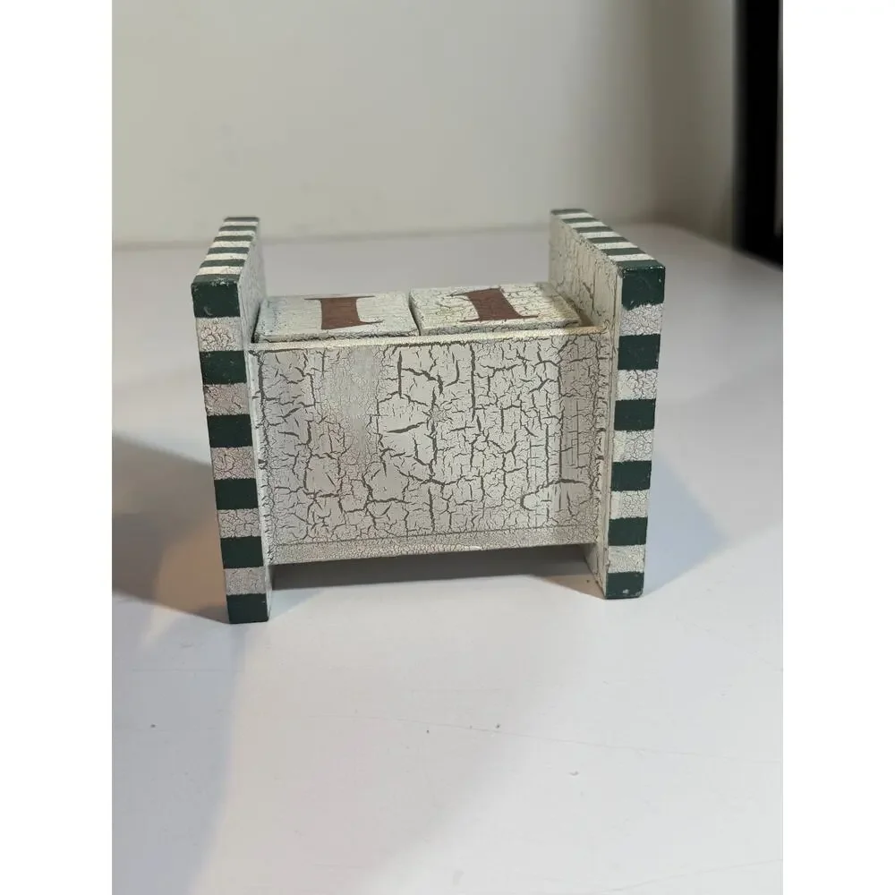 Apple Wood Block Perpetual Calendar Reusable Wooden Month Date Display Blocks